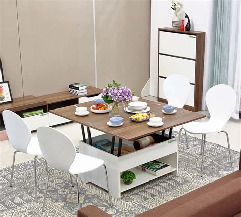 So great in this space saving age. Modern New Multi-functional Lift Top Coffee Table For 4 ...