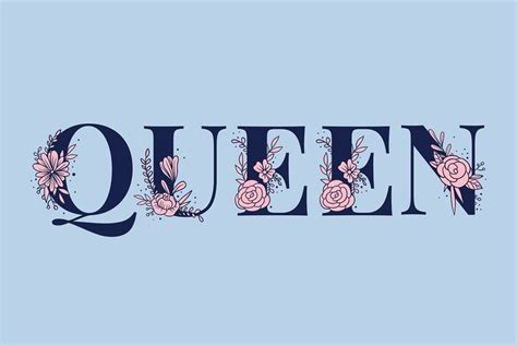 Queen Word Typography Vector Font Lettering Free Image By Rawpixel