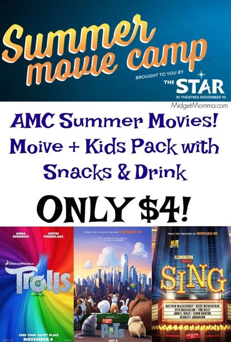 Amc Summer Movies Movie And Snack Pack For 4 Midgetmomma