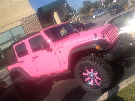Pin By Kiley Van Sloten On Love It Pink Jeep Pink Jeep Wrangler