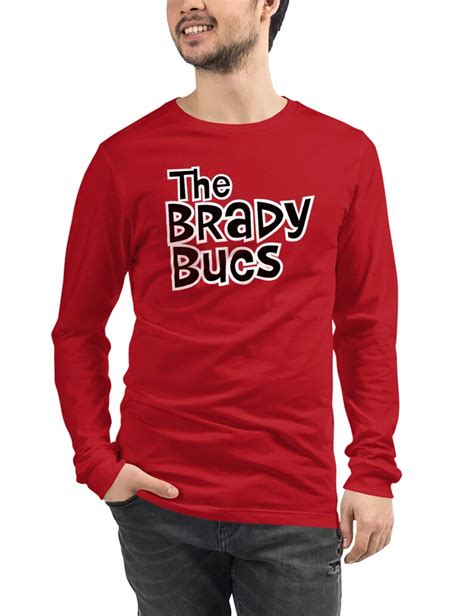 The Brady Bucs Shirt Tom Brady Bunch Logo Parody Red Black Etsy