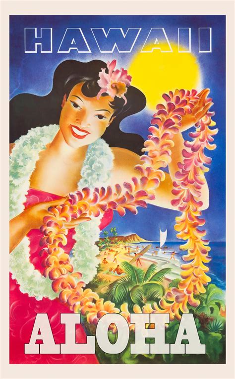 Hawaii Travel Poster Free Stock Photo Public Domain Pictures