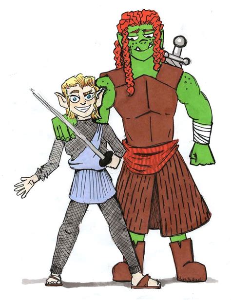 Female Orc And Male Elf Couple R RoleReversal