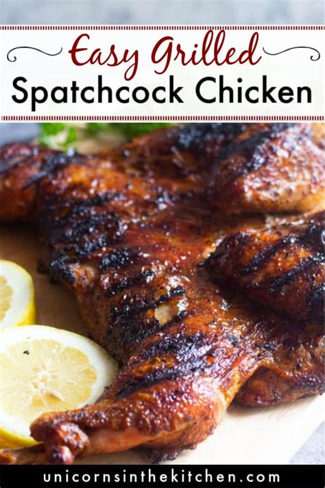 Tasty grilled spatchcock chicken cooks quick! Grilled Spatchcock Chicken Mediterranean Style • Unicorns ...