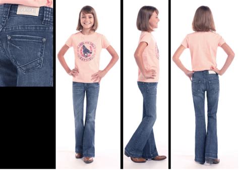 Rock And Roll Cowgirl Girls Dark Wash Trouser Jeans G5f1027 Ebay