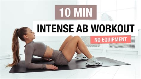10 Min Intense Ab Workout No Equipment Home Workout Youtube