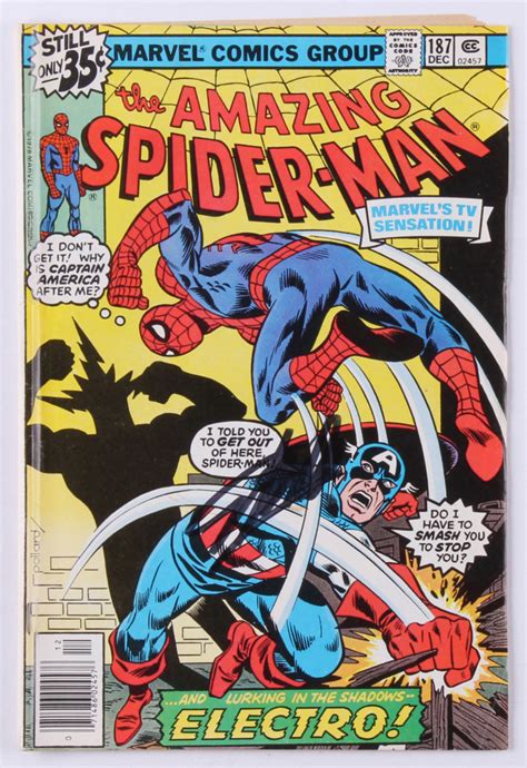 Stan Lee Signed 1978 The Amazing Spider Man Issue 187 Marvel Comic