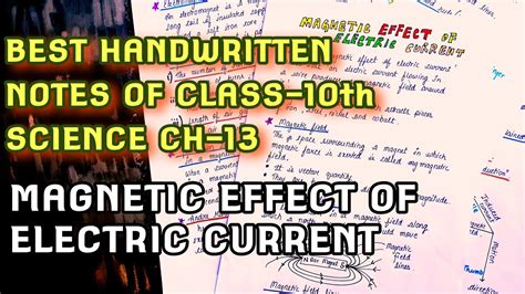 Science Class 10th Chapter 13 Magnetic Effect Of Electric Current