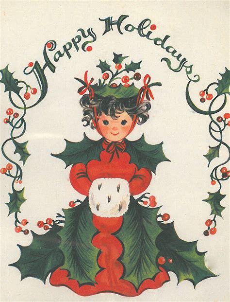 Merry christmas script christmas card by paperless post. Vintage Christmas cards - American Greetings archives