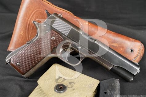 Wwii Us Colt Model 1911 A1 M1911a1 45 Acp Semi Automatic Pistol 1943