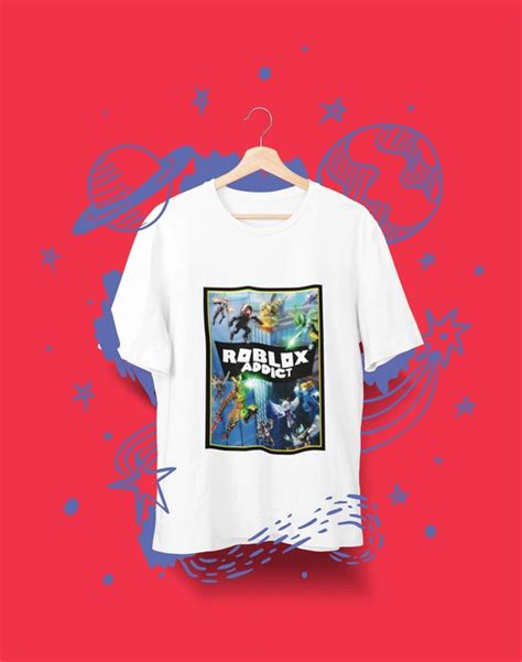 Roblox Addict Tee Logo T Shirt Xbox Ps4 Fans Tshirt Youtube Etsy