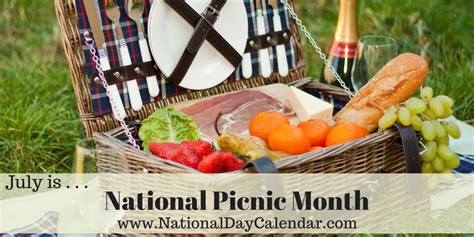 National Picnic Month July Picnic Picnic Foods Picnic Basket