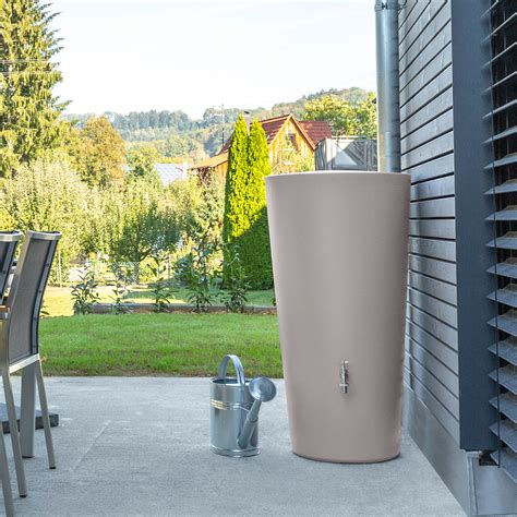 Bei bestellung ohne tank fallen versandkosten an! Regenwassertonne 210 liter Rainbowl taupe