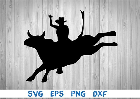 Bull Rider Bull Rodeo Svg Png Eps Dxf Digital Download Etsy