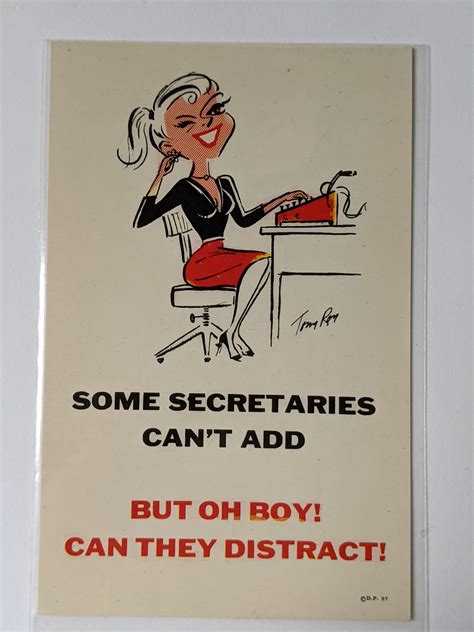 Vintage Humor Secretary Typewriter Vintage Postcard Etsy Uk