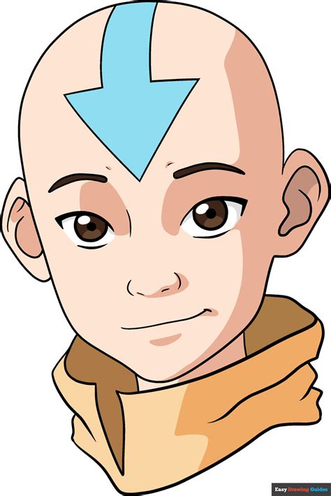 How To Draw Aang From Avatar The Last Airbender Really Easy Drawing Tutorial