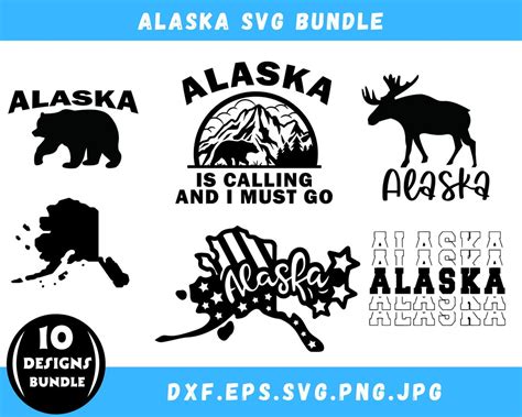 Alaska Svg Bundle Alaska Png Bundle Alaska Silhouette Designs Alaska