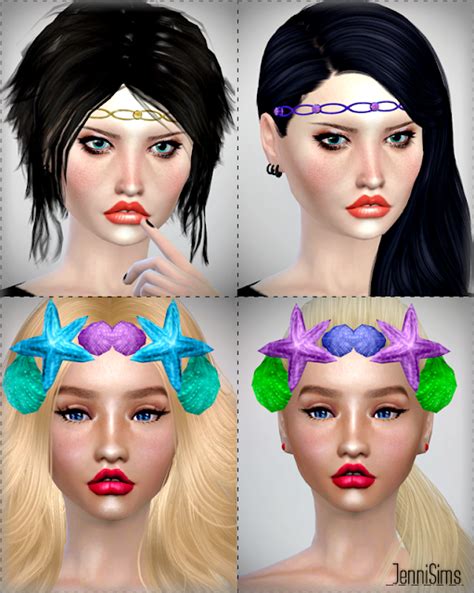 Downloads Sims 4 Sets Of Accessory Tiaras Headband Jennisims
