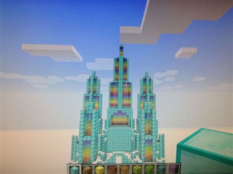 Rainbow Castle I Made On Minecraft Yeah Minecraft Construction