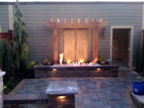 Water Feature With Fire Pits Backyard Water Feature Diy Water
