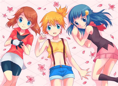 Dawn May And Misty Pokemon And More Drawn By Cubexcube Danbooru