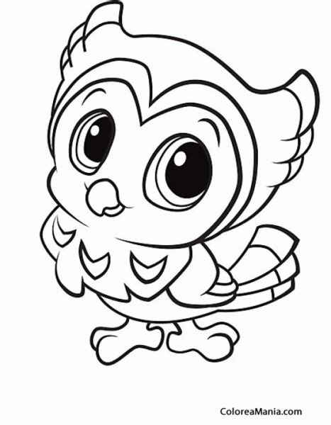 Buhos Animados Para Colorear / Tiernos Dibujos De Buhos Kawaii Para