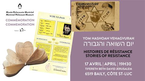 Yom Hashoah Vehagvurah Musée de l Holocauste Montréal