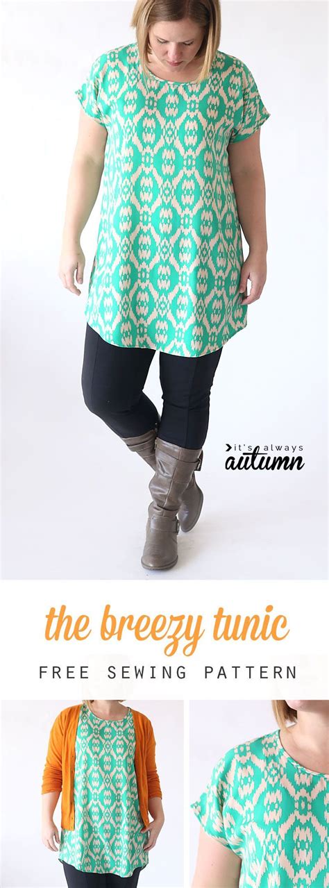 The Breezy Tee Tunic Free Sewing Pattern It S Always Autumn Sewing Clothes Diy Clothes