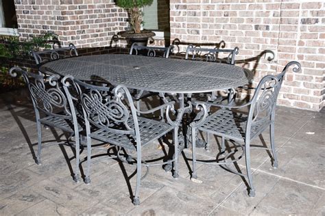 Companies Estate Sales Wrought Iron Patio Table And Chairs