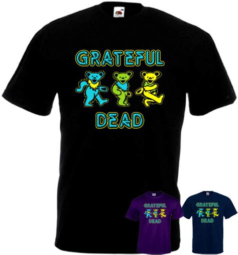 Grateful Dead Dancing Bears V1 T Shirt Black Navy Purple All Sizes S