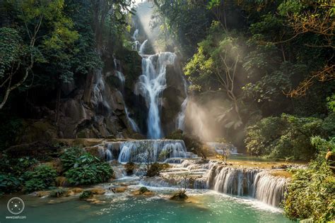 Tadklangsi Waterfall Laos Waterfall Scenic Lakes Laos