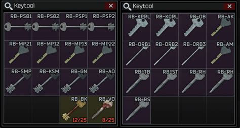 Is This Every Reserve Key Rescapefromtarkov