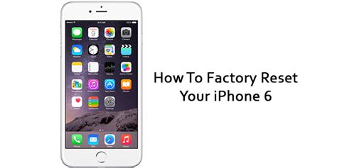 If forcing the iphone to restart doesn't. How To Reset An iPhone 6 - Soft Reset & Factory Reset