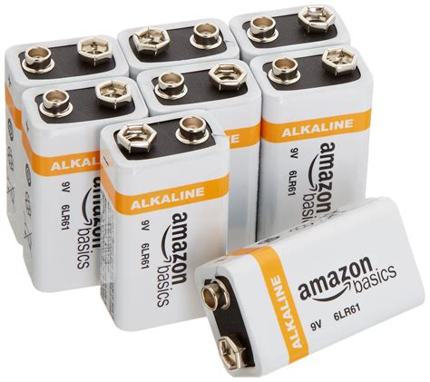 Amazonbasics 9 Volt Everyday Alkaline Batteries 8 Pack Amazon