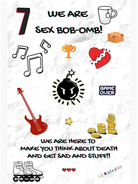 We Are Sex Bob Omb Sticker For Sale By Inkthinkart Redbubble