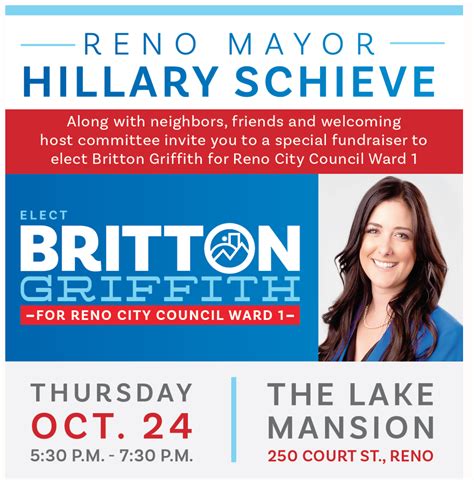 Campaign Kickoff Fundraiser Elect Britton Griffith For Reno City