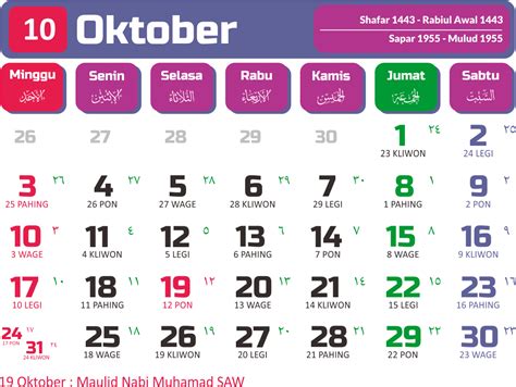 Kalender Oktober 2021 Lengkap Dengan Tanggal Merah Kalender Apr 2021