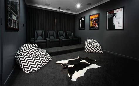 Home Theater As Addition To Large Modern Interior Small Design Ideas