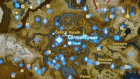 Map Of Zelda Breath Of The Wild Towers Map Poin