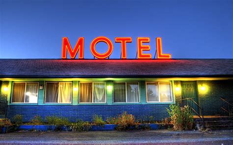Motel R Neon Sign R Motel Lights Hd Wallpaper Peakpx