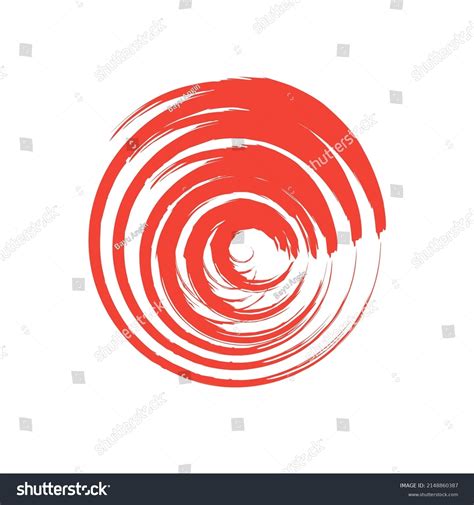 Red Circle Logo Abstract Vector Illustration Stock Vector Royalty Free
