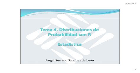 Pdf Estadistica R Tema4 Academia Cartagena99 · Distribución T De