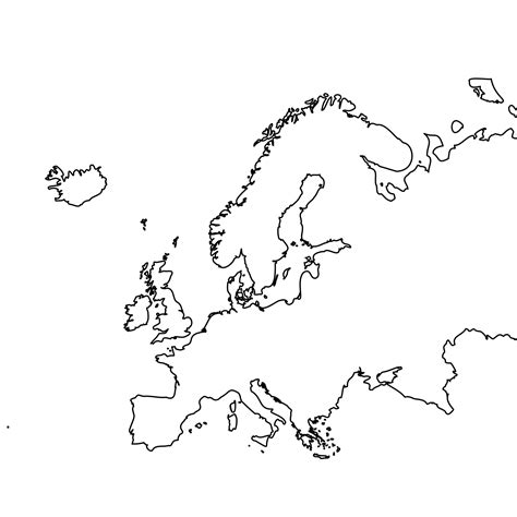 Europe Map Outline