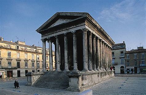 The maison carrée is an ancient roman temple in nîmes, southern france; 30 NIMES - La Maison Carrée