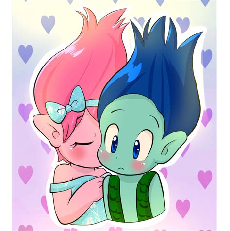 Poppy And Branch Kiss By Kary22 On Deviantart