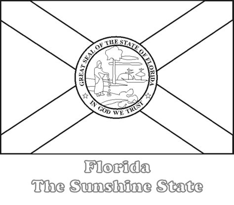 Large Printable Florida State Flag To Color From