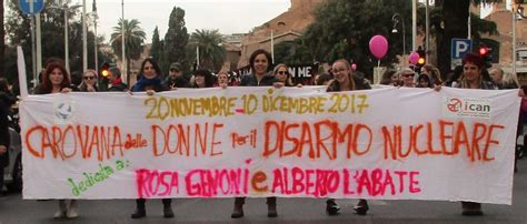 25 Novembre La Carovana Delle Donne Per Il Disarmo Nucleare A Roma