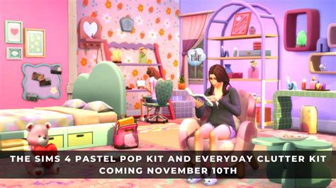 The Sims 4 Pastel Pop Kit And Everyday Clutter Kit Coming November 10th