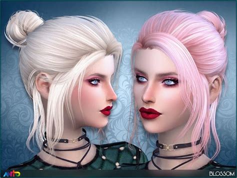 Sims 4 Ccs The Best Anto Blossom Hair Sims Hair Sims 4 Sims