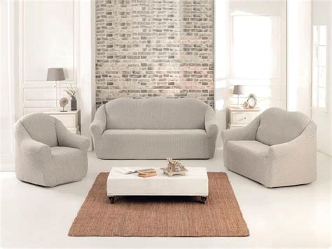 Sofa Covers Set 3 Pcs Beauty Home 1581 Beige Oikiadesign